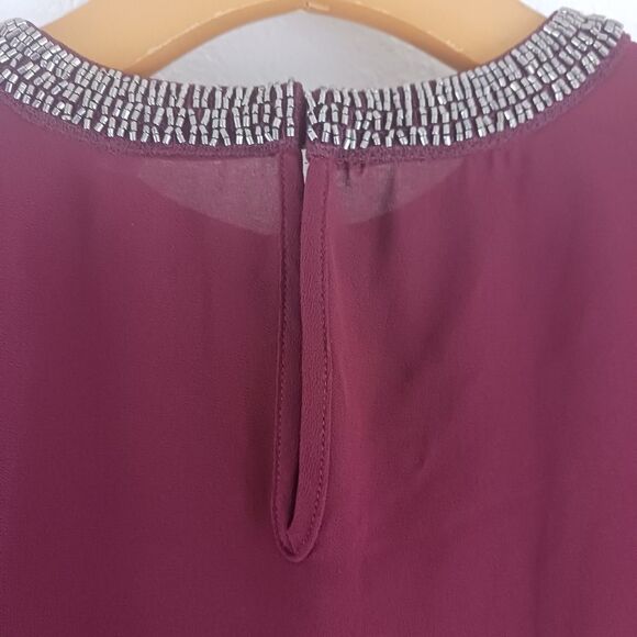 Active USA long sleeve sequin hem neck blouse size S - Picture 6 of 7